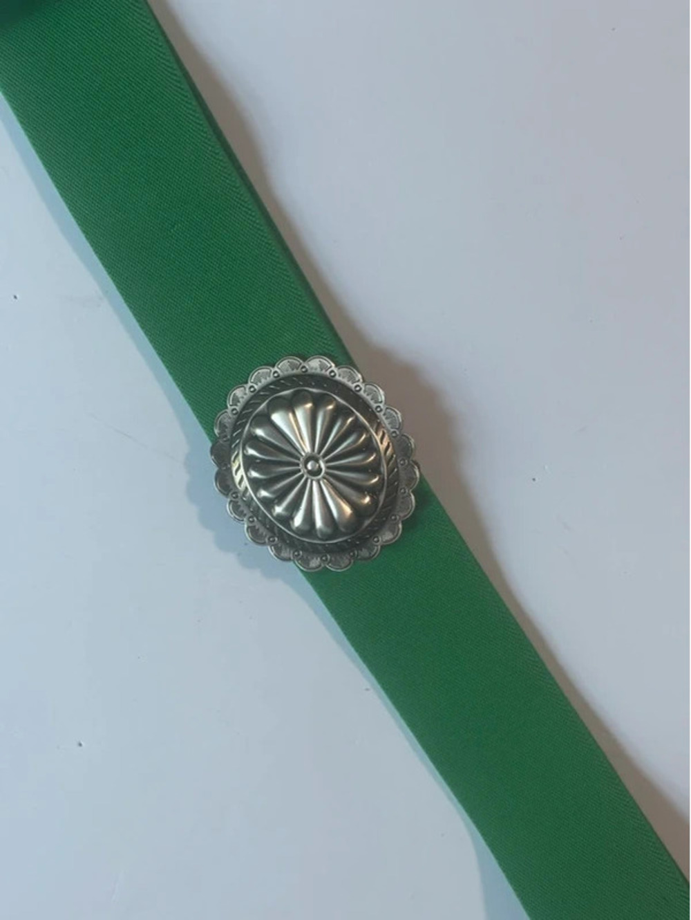 Vintage Wilmarth elastic Kelly green belt 80’s 90’s